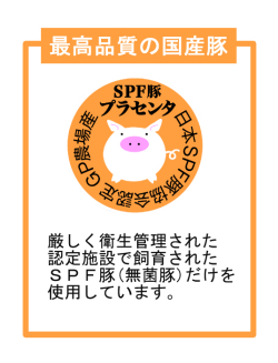 国産最高品質の設備で育てられるSPF豚